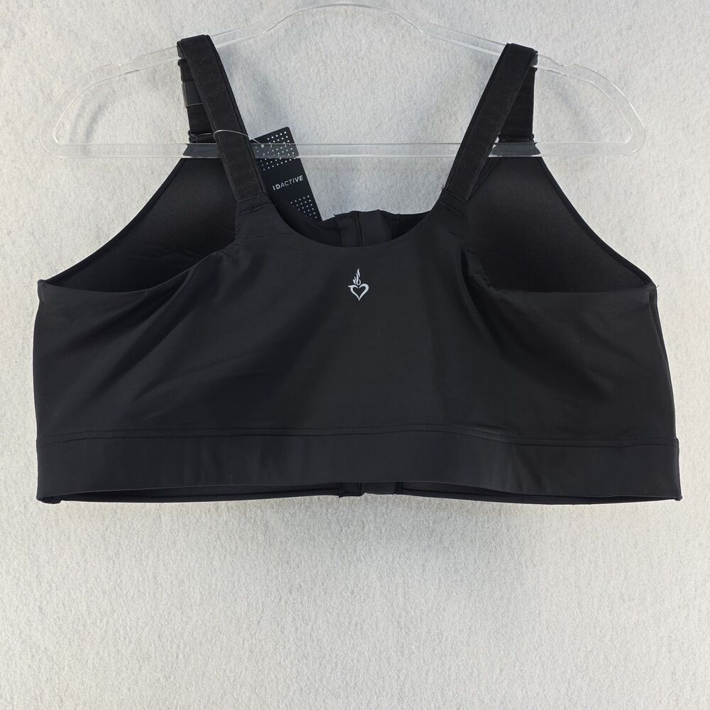 Torrid Active High Impact Wireless Zip Front Sports Bra 40C Rich Black NWT - Picture 2 of 7